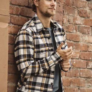 The Anvil Heavy Plaid Brushed - White Navy